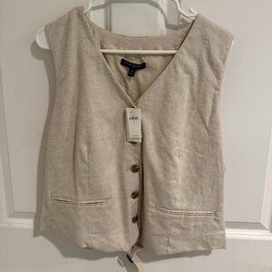 NWT! Banana Republic Linen Blend Cropped Vest (Size 18)